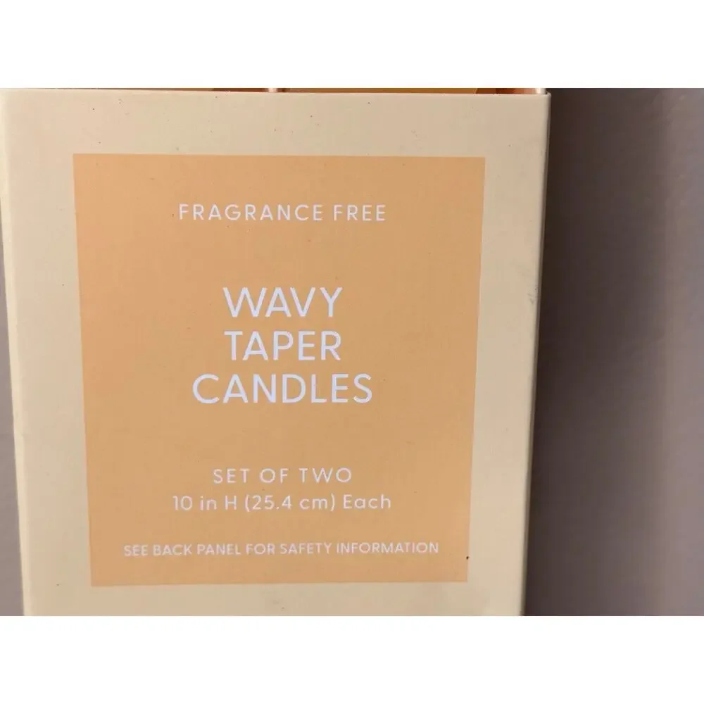 Room Essentials Wavy Taper Candles Set of 2 10